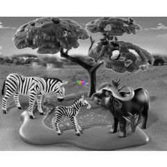Playmobil 4828 - Bivaly s zebrk az itatnl
