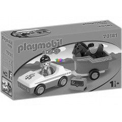 Playmobil 70181 - Kisautó lószállító pótkocsival