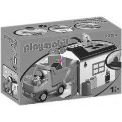 Playmobil 70184 - 1.2.3 Teherautó formaválogató garázzsal