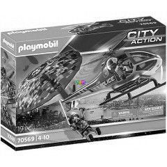 Playmobil 70569 - Rendőrségi helikopter, ejtőernyős üldözés